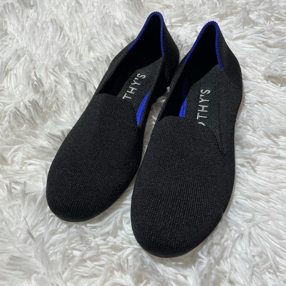 Rothys Black Loafer Slip On Shoe 5.5